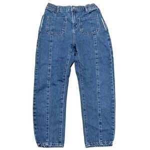 Zara Barrel Leg Jeans Womens 2 High Rise Denim Cropped Pants